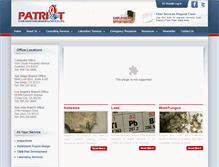 Tablet Screenshot of patriotlab.com